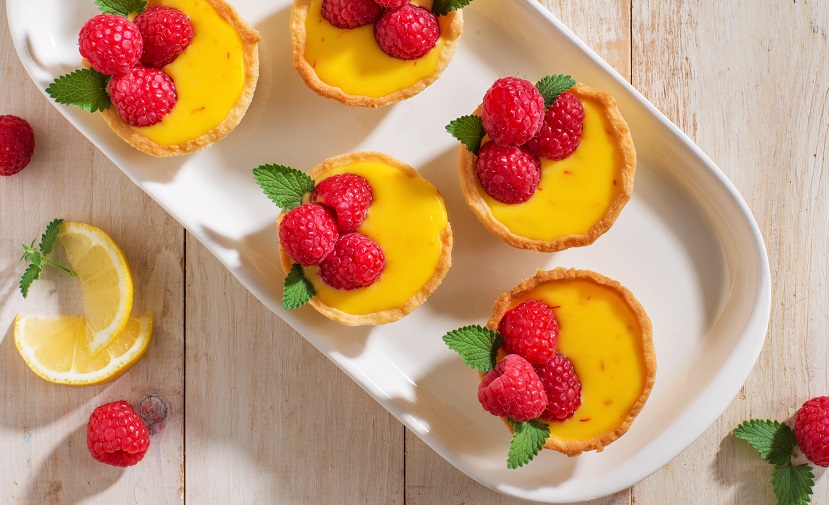 Tartelettes Aux Framboises Crème De Citron Au Safran Lesoeufsca 