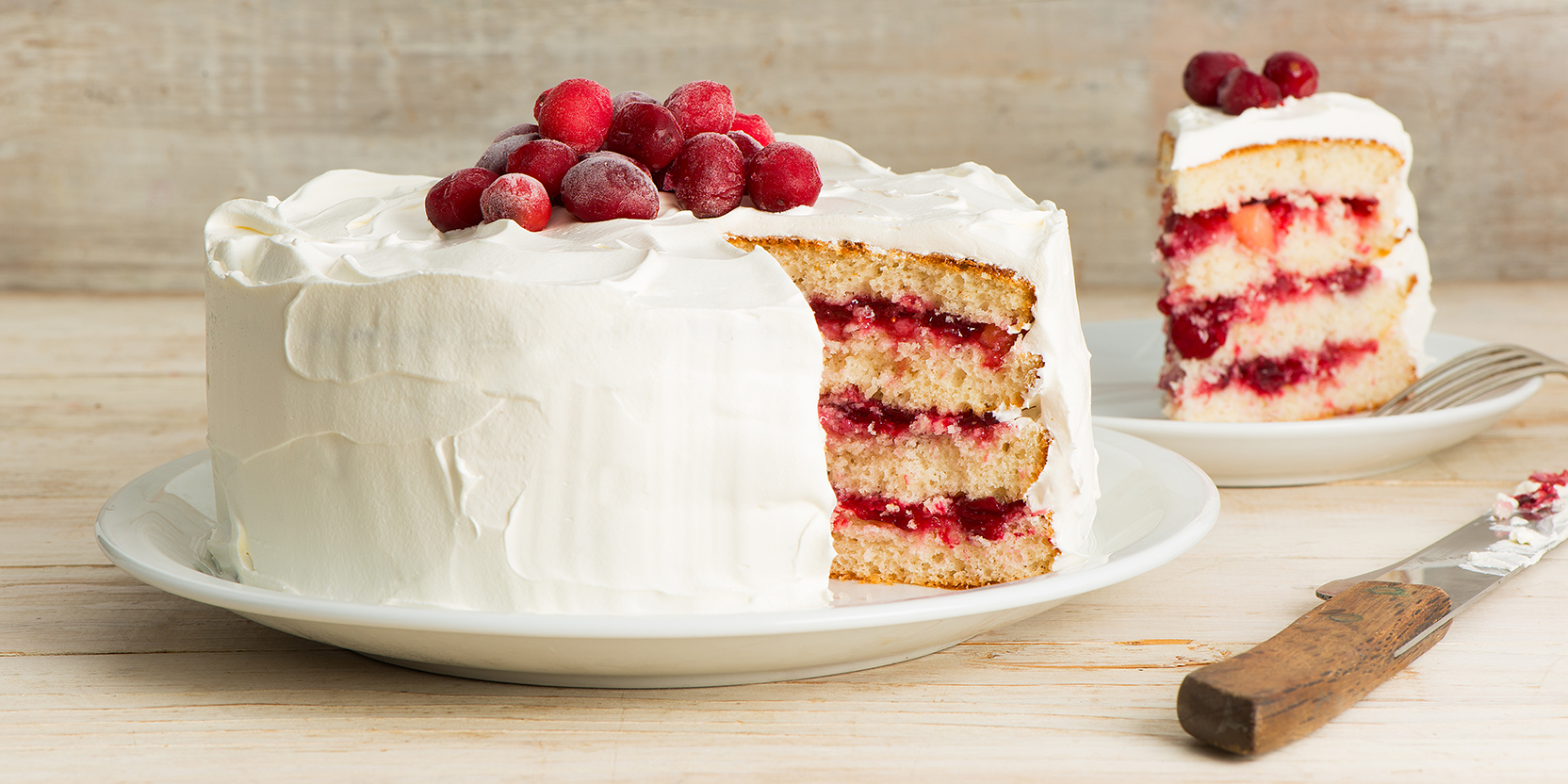 Gâteau Chantilly aux canneberges