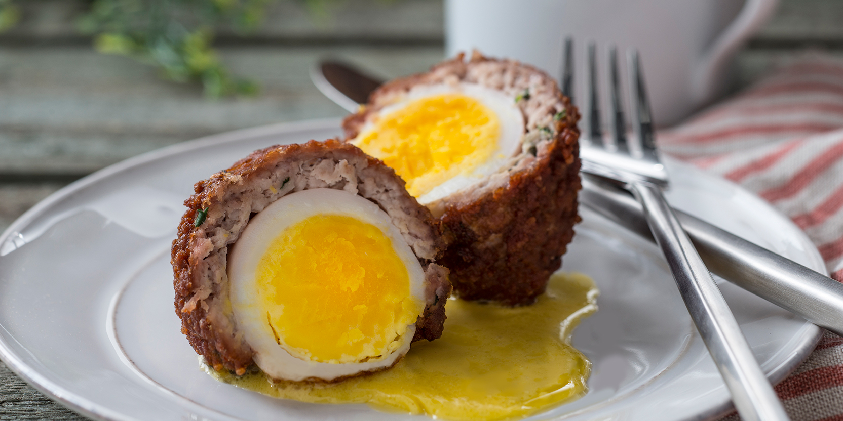 Œufs écossais aux fines herbes et aïoli