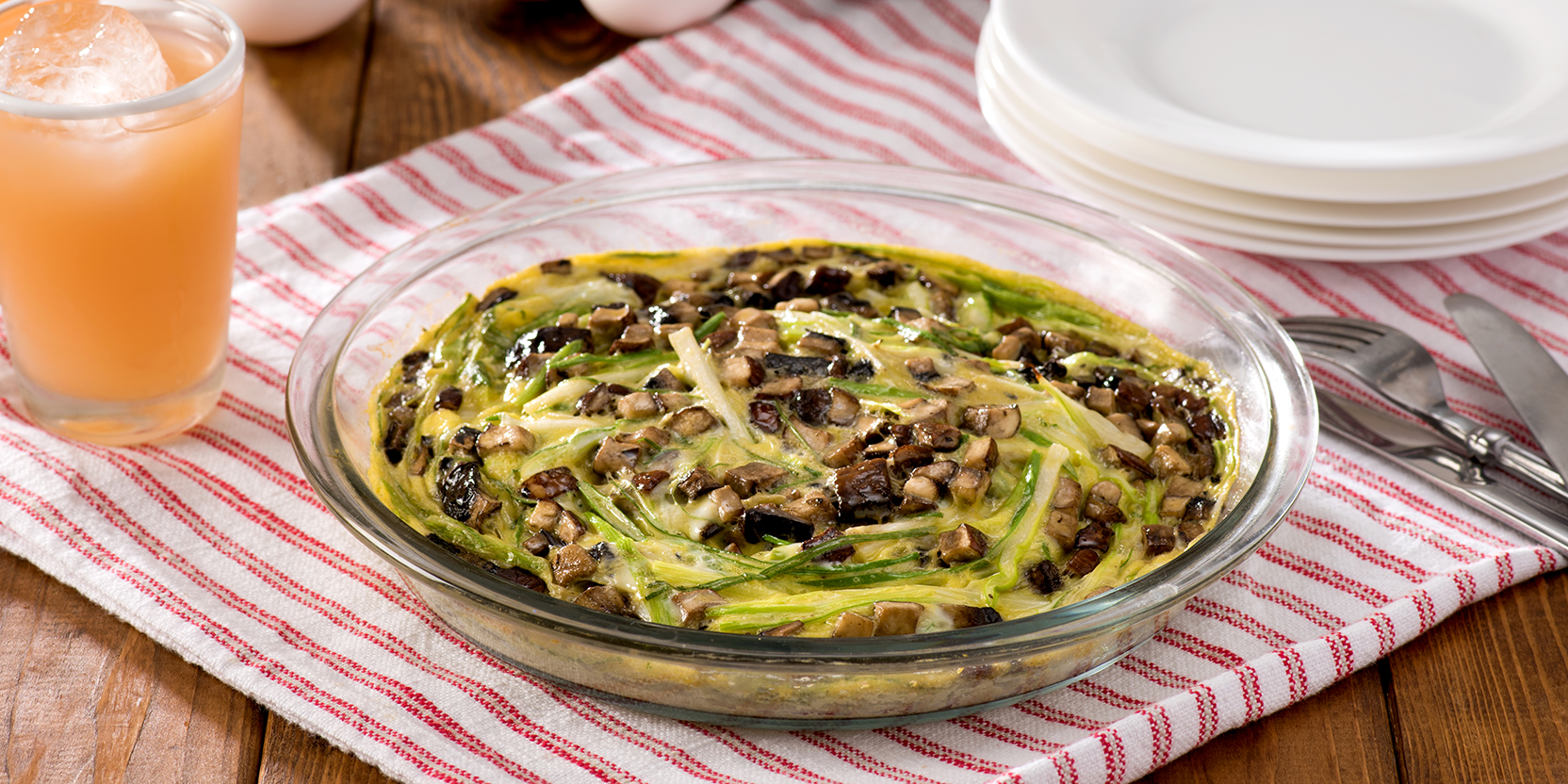 Omelette poireaux et champignons au micro-ondes