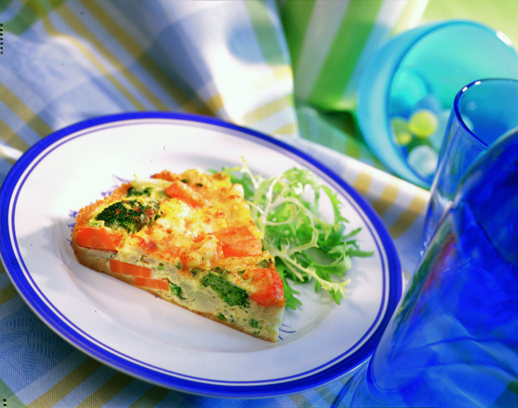 Quiche jardinière sans croûte