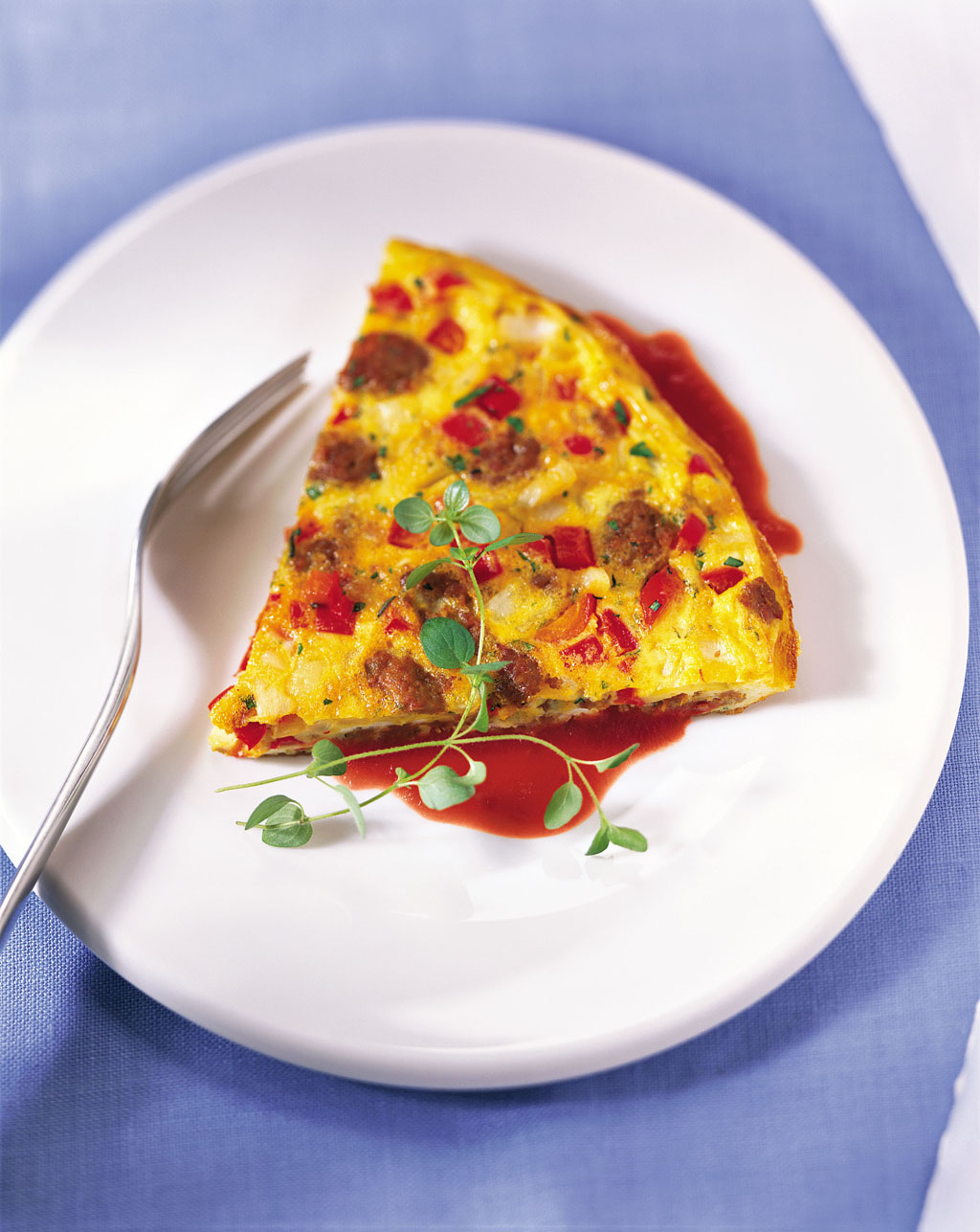 Frittata à la chair de saucisse et au poivron