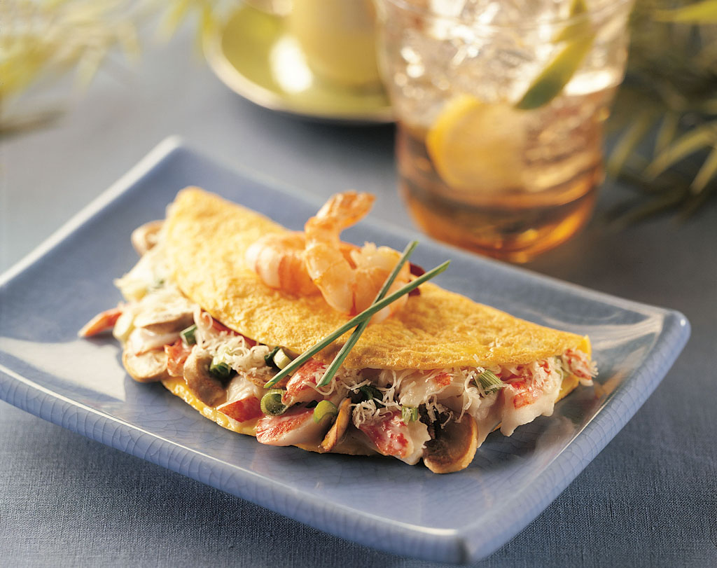 Omelette aux fruits de mer