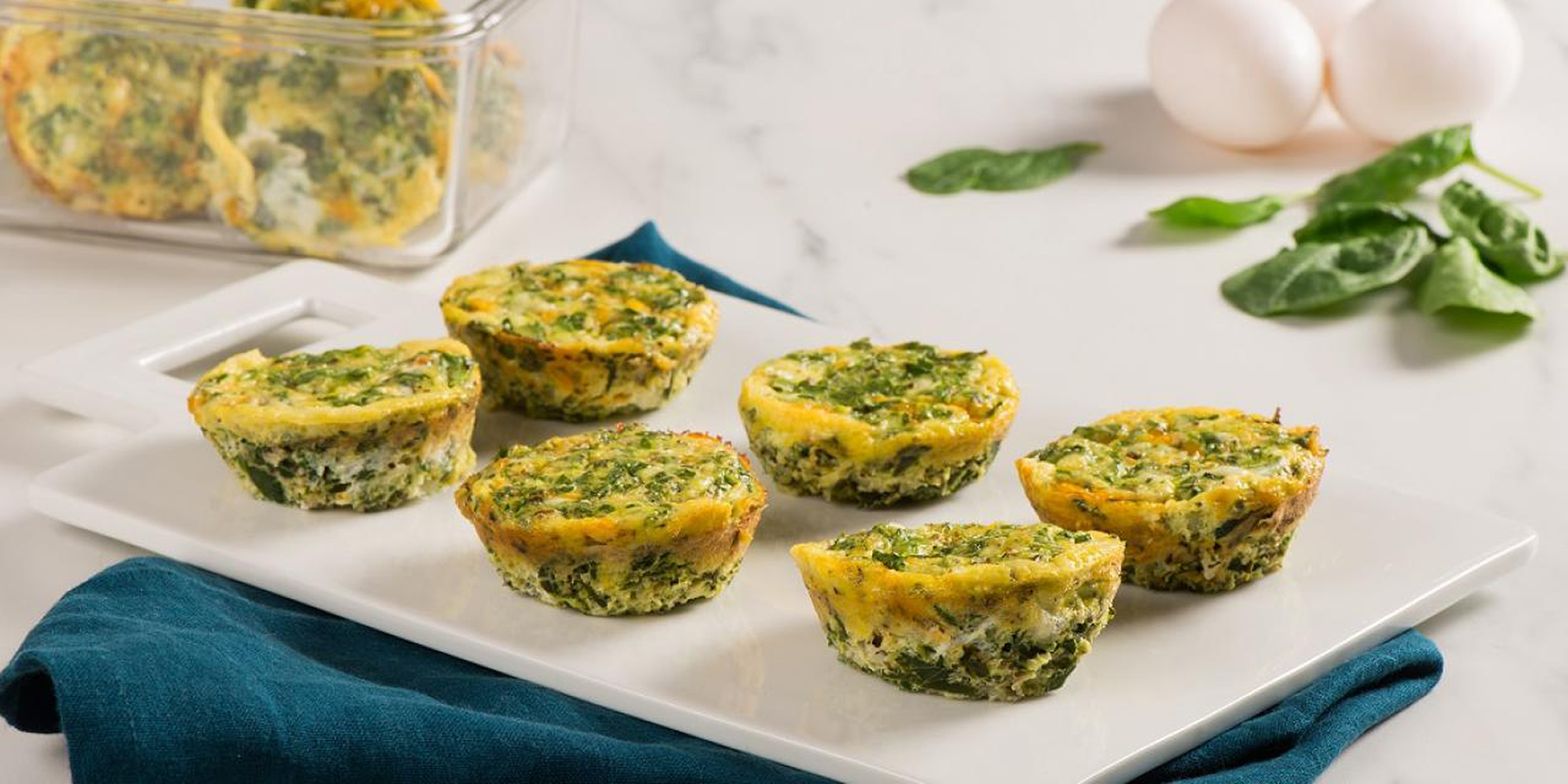Frittatas aux épinards et au fromage