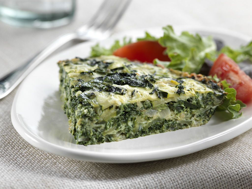 Frittata aux épinards et à la courgette