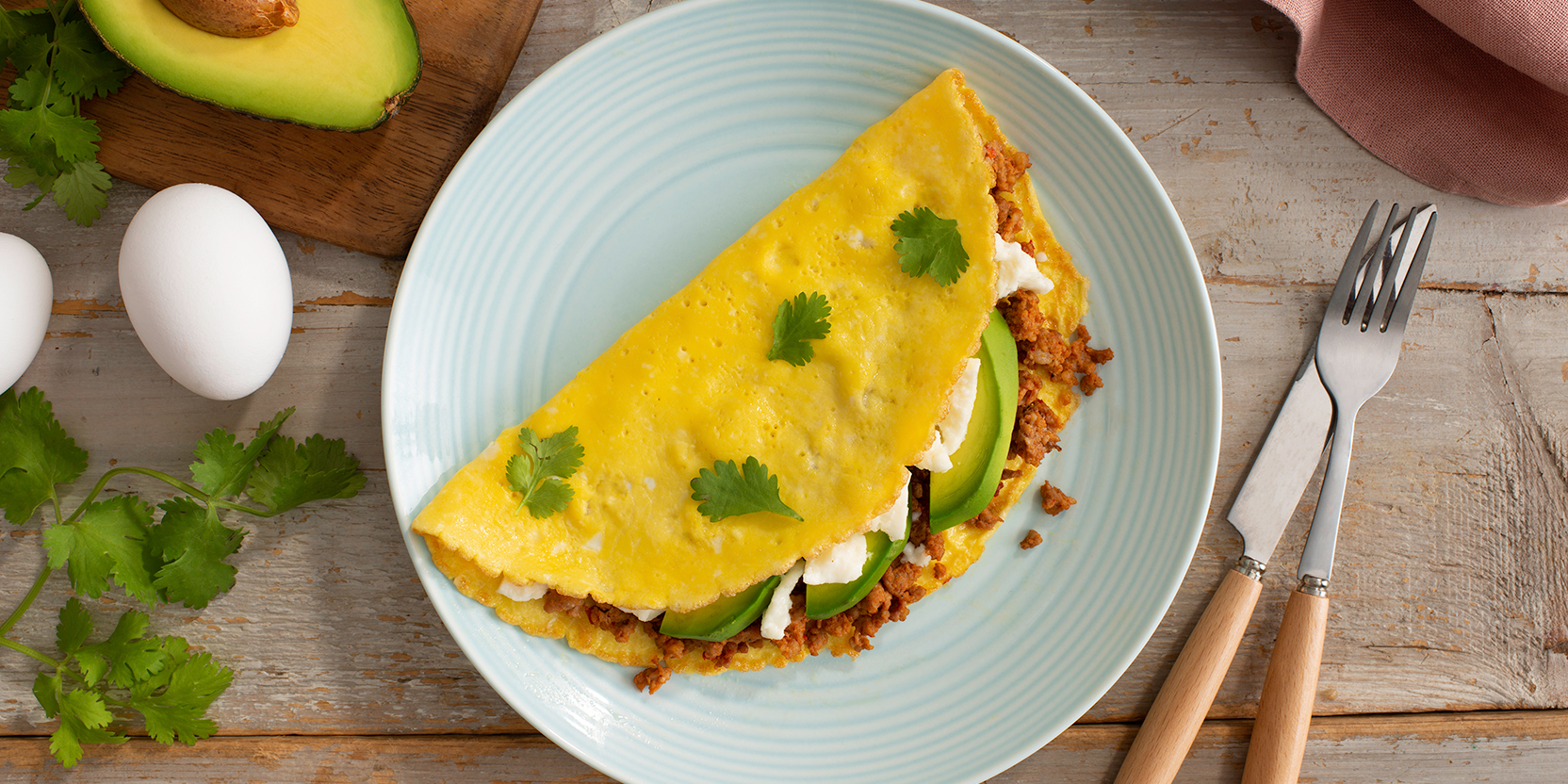 Omelette au chorizo et à l’avocat